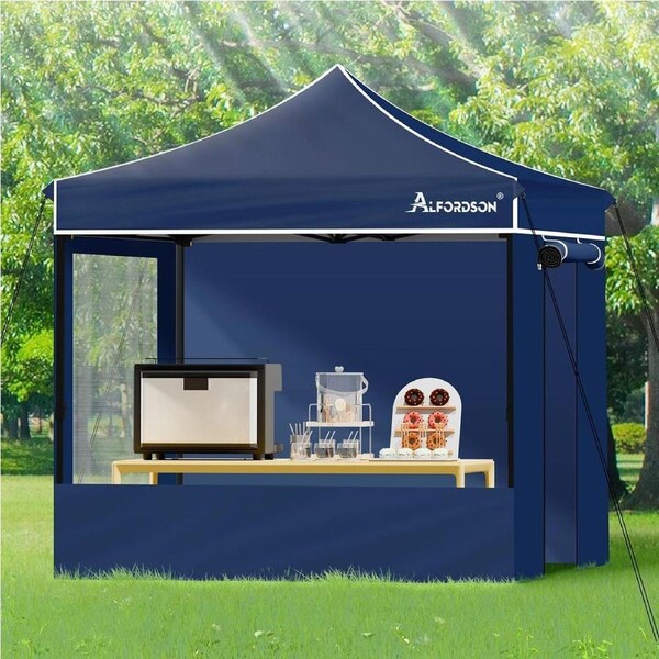 3x3m Gazebo ALFORDSON Pop Up Marquee Side Wall Navy