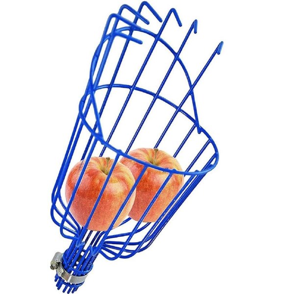 Nevenka Twist-On Fruit Picker Basket for Apple Mango for 28-30mm Pole-Blue