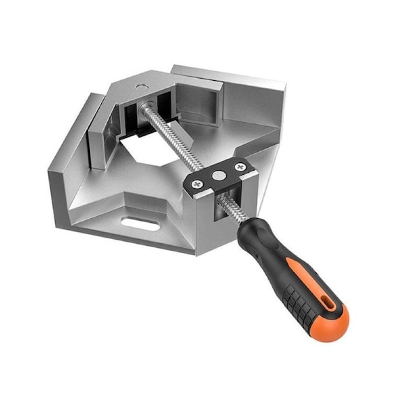 Nevenka Right Angle Clamp 90?? Aluminum Alloy with Adjustable Swing Jaw-Silver