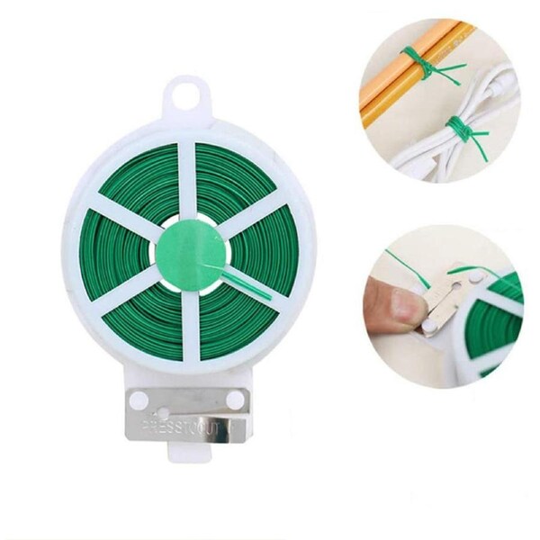 Nevenka 100M Twist Ties with Cutter Plant for Gardening Office Organization