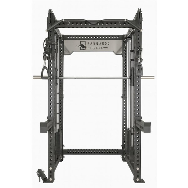 Kangaroo Fitness Commercial Heavy-Duty Multi-Functional Smith Trainer & Power Safe Squat Rack