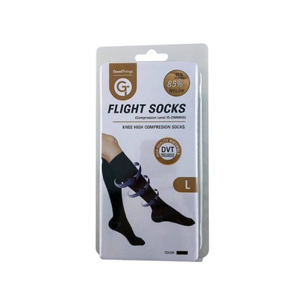 Good Things Knee-High Compression Flight Socks Large