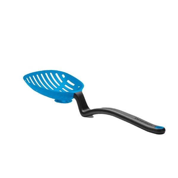 Dreamfarm Lestrain Drip-Catch Sit-Up Cooking Serving Slotted Spoon 28cm CL BLU