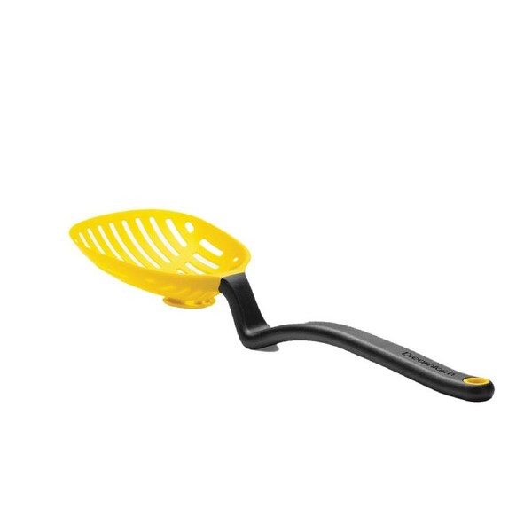 Dreamfarm Lestrain Drip-Catch Sit-Up Cooking Serving Slotted Spoon 28cm Yellow