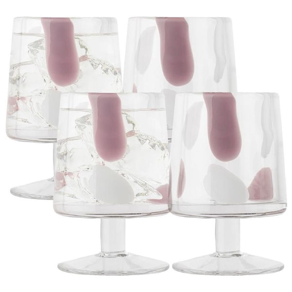 4pc Ecology Camille Soda Lime Glass Goblets Drinking Cups 310ml Blush