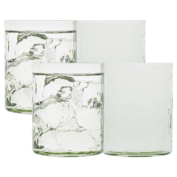 4pc Ecology Equinox Soda Lime Glass Tumblers Drinking Cups 370ml Sea Mist
