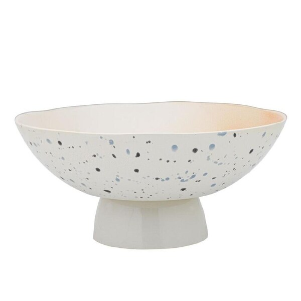 Ecology High Gloss Glaze Stoneware Dusk Footed Serving Bowl 32cm Pink