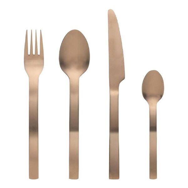 16pc Ecology Forge Stainless Steel Kitchen Cutlery Set Matte Copper