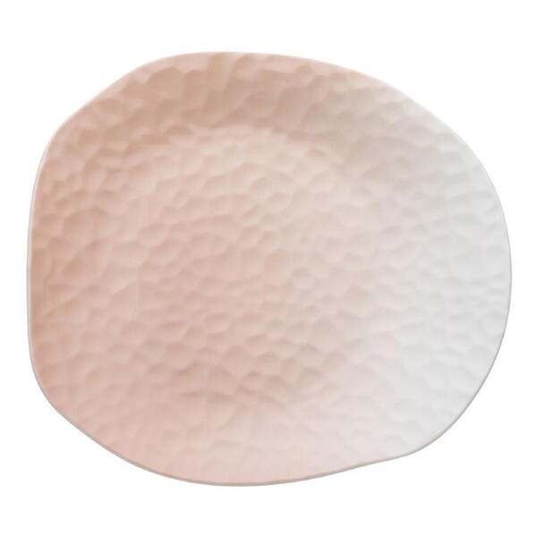 Ecology Reactive Glaze Porcelain Oyster Serving Bowl 30x28cm Pink Salt
