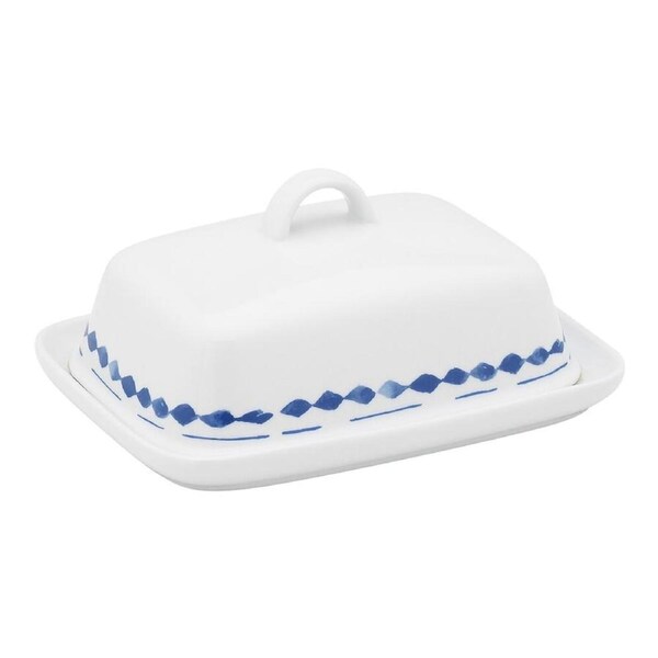 Porto Porcelain Positano Kitchen Butter Storage Dish Multi-Coloured