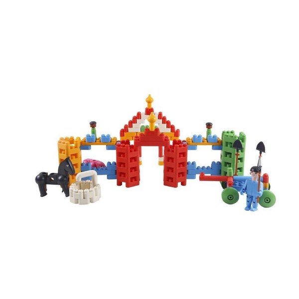 350pc Poly M Castle Block Set Storytelling Building Toy Kids/Children - 3y+