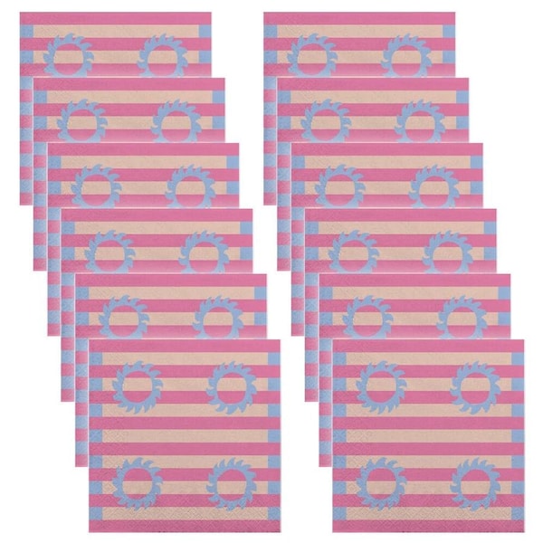12x 20pc Porto Sole Woodpulp Paper Napkins Serviettes Pack 33x33cm Pink