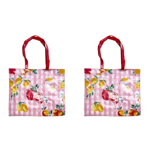 2PK Porto 100% Cotton Positano Tote Bag Large 45 x 39 12cm Multi-Coloured