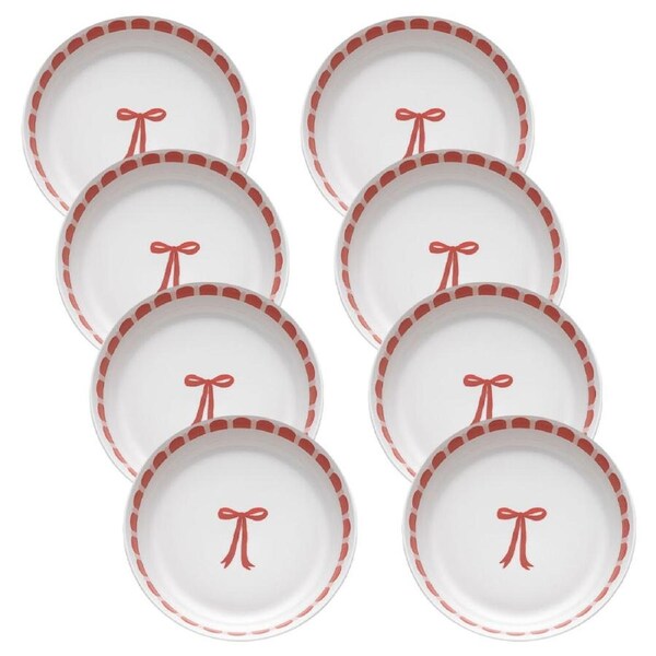 8PK Porto Porcelain Backstamp Night Before Christmas Dinner Bowl 21.5cm Bow