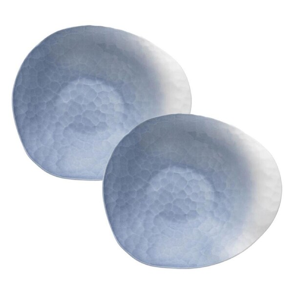 2PK Ecology Lightweight Reactive Glaze Porcelain Oyster Serving Bowl 27cm Midday