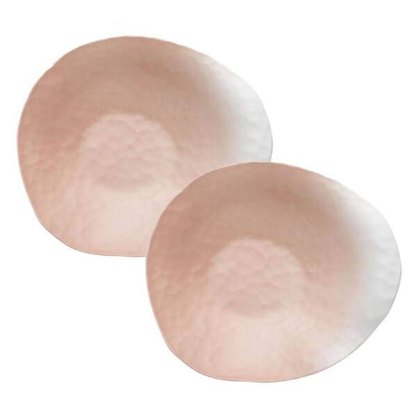 2PK Ecology Reactive Glaze Porcelain Oyster Serving Bowl 27cm Pink Salt