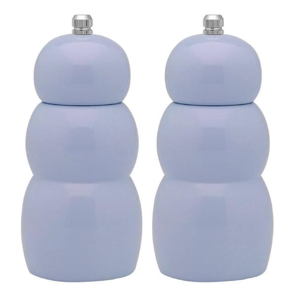 2PK Ecology High Gloss Rubber Wood Salt and Pepper Pod Grinder 15.5cm Horizon