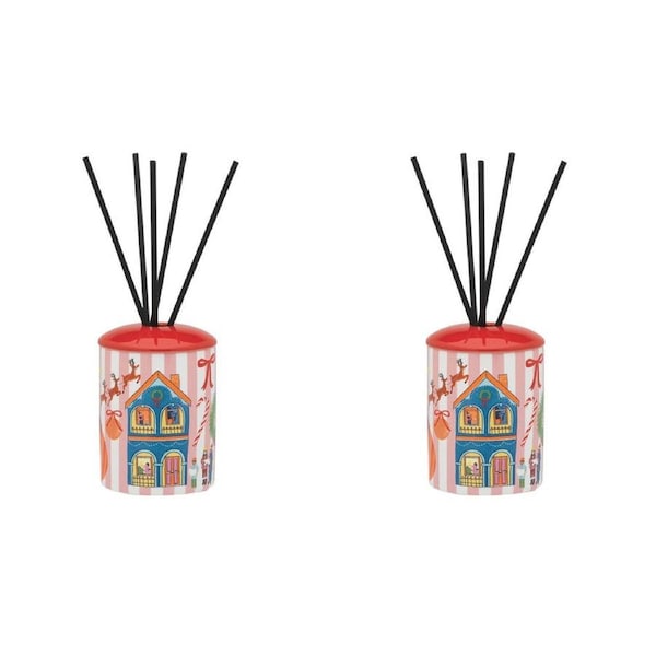 2PK Porto Night Before Ceramic Liquid Reed Diffuser 100ml Multi-Coloured