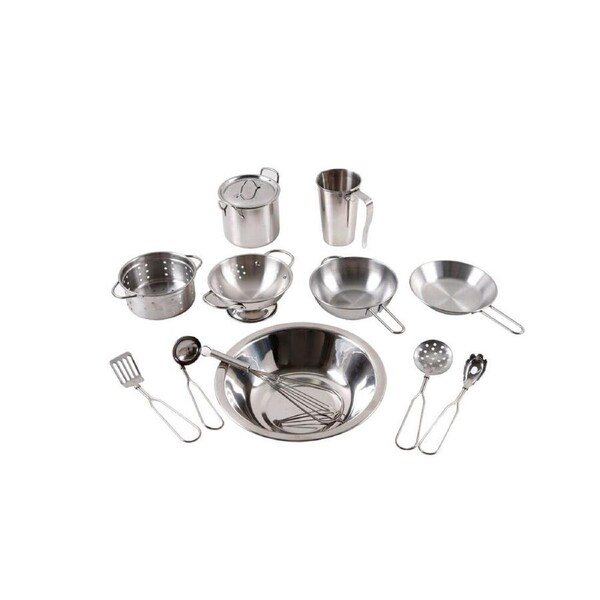 12pc Beleduc XL Kitchen Set Stainless Steel Pretend Play Kids/Children - 3y+