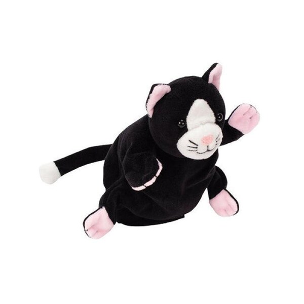 3pc Beleduc Hand Puppet Cat Storytelling Tool Black Kids/Children - 3y+