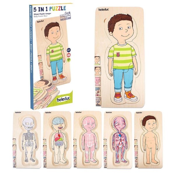 29pc Beleduc Your Body Puzzle Boy Anatomy Education Kids/Children - 3y+