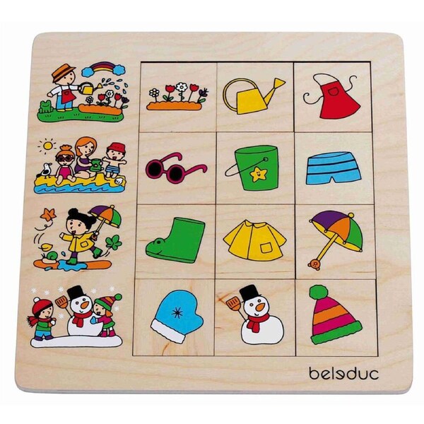 Beleduc Sorting Game Puzzle Seasons Seasonal Education Kids/Children - 3y+