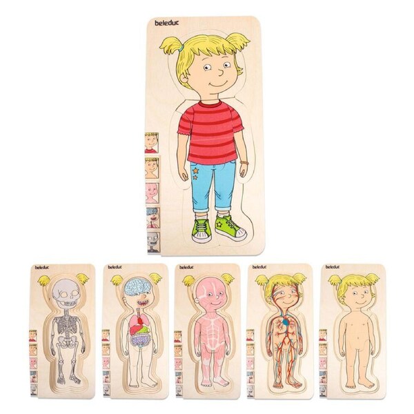 29pc Beleduc Your Body Puzzle Girl Anatomy Education Kids/Children - 3y+