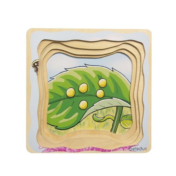 28pc Beleduc Multilayer Puzzle Life Courses Butterfly Kids/Children - 3y+