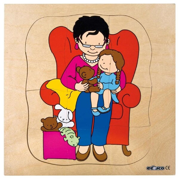Educo Multilayer Puzzle Grow Up Grandmother Wooden Kids/Children - 3y+