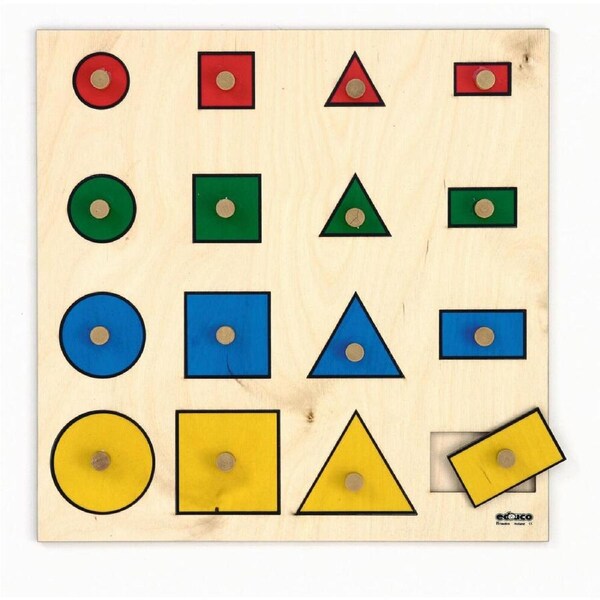 Educo Geometric Shapes Board Shape Recognition Educational Toy Kids - 3y+
