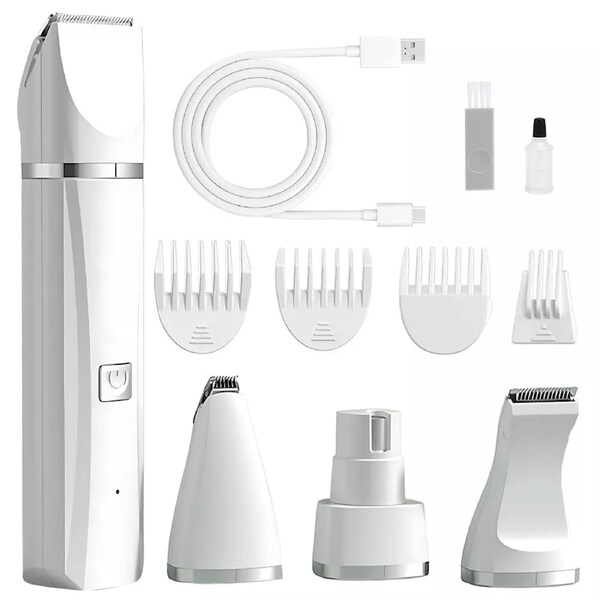 Pet Cat Dog Hair Clippers Grooming Kit Hair Trimmer Electric Shaver 4 Heads Use