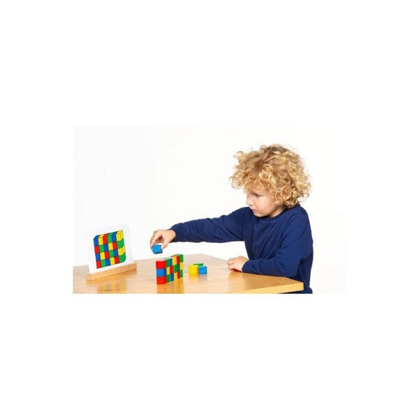 160pc Educo Vertiblocks Build From 2D to 3D Wooden Educational Toy Kids - 3y+