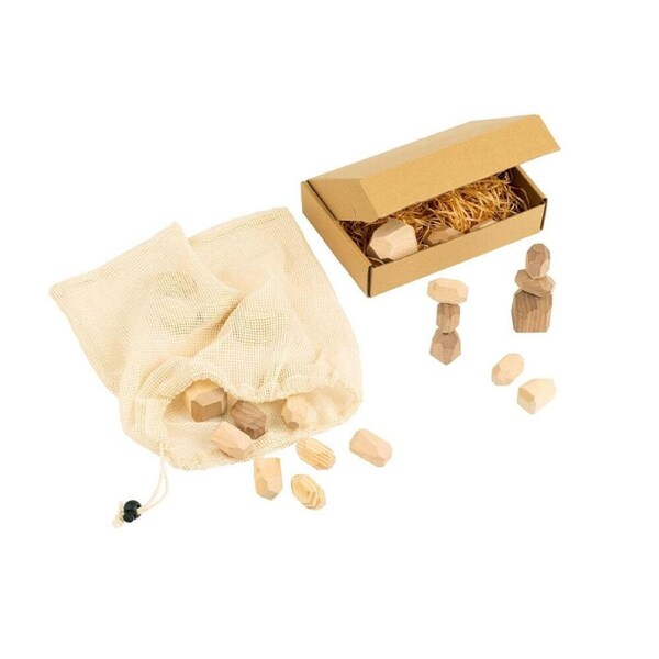 Educo Rock Blocks Wooden Building Activity Toy Kids/Children - 3y+