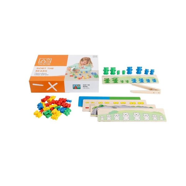 TFL Sort the Bears Colour-Size Sorting Game Educational Toy Kids/Children - 3y+