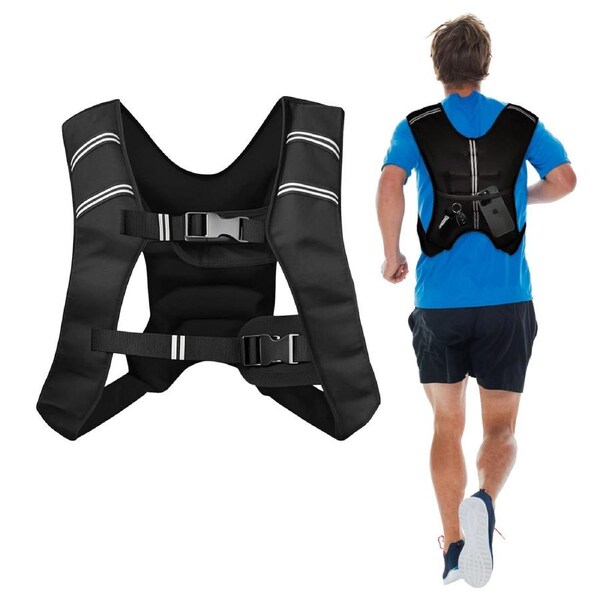 Advwin Weighted Vest 8kg with Upgraded Iron Sand, Reflective Strips & Breathable Shoulder Straps for Gym, Running, HIIT