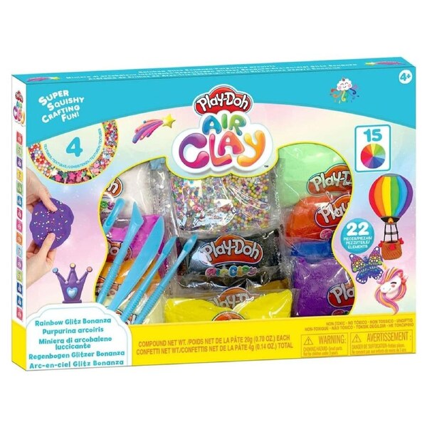 Play-Doh Air Clay Rainbow Glitz Bonanza