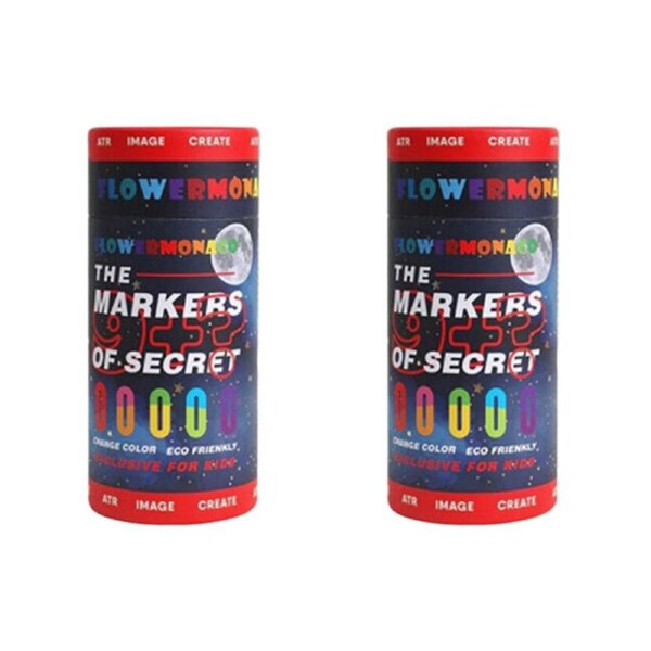 2x 11pc Flower Monaco The Markers of Secret Colour Changing Art Kids - 3y+