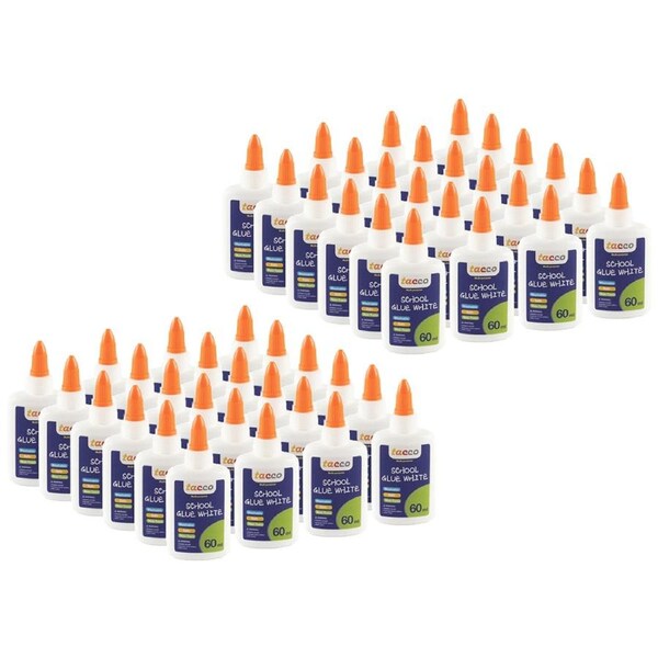 2x 24pc Tacco White School PVA Glue Craft Adhesive Art & Kids - 3y+