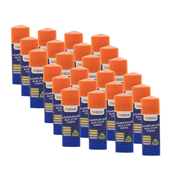 2x 12pc Tacco Glue Stick Purple Craft Adhesive Art & Kids - 3y+