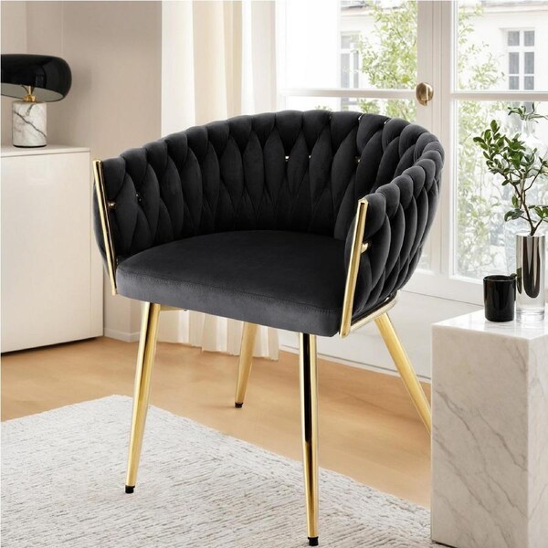 Artiss Dining Chair Vanity Chairs Armchair Black