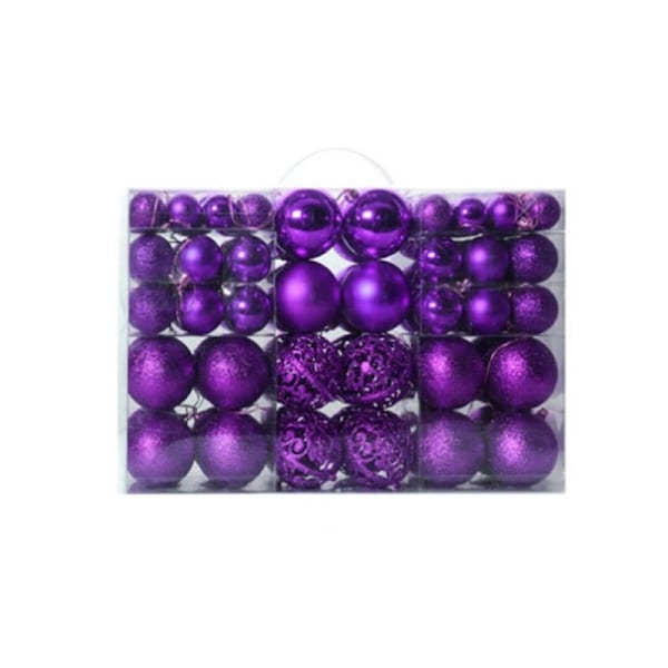 JOYBUY Purple 100 Pc Christmas Ball Ornament Set for Tree Decor
