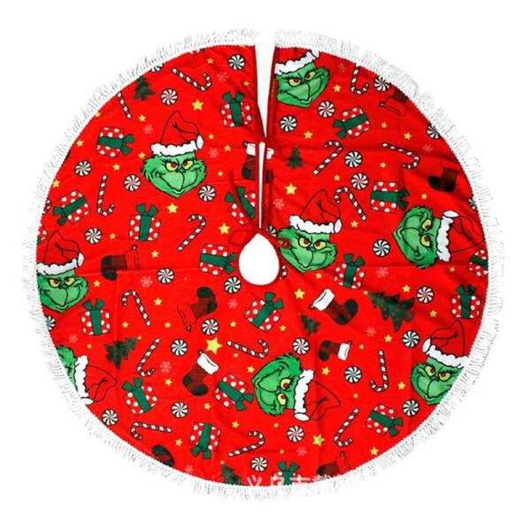 JOYBUY Grinch Christmas Tree Skirt House Decoration