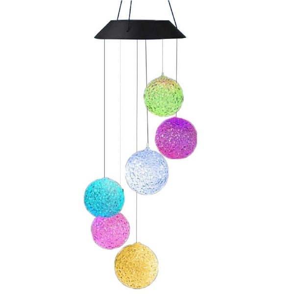 JOYBUY ONLINE NEW Colorful Solar Wind Chimes - Christmas Gardening Gift for Mom & Grandma