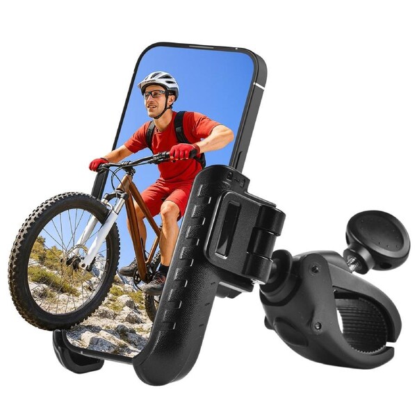 Advwin Motorcycle Phone Mount Holder, Bike Phone Holder-1s Quick Release, No Block Camera, 360 degree Rotation, Compatible for All phone Series, Fits 4.7-7" Phones