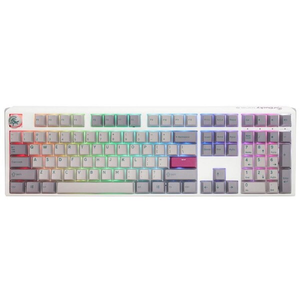 Ducky One 3 Mist Grey RGB Hot-Swap Keyboard Cherry Red