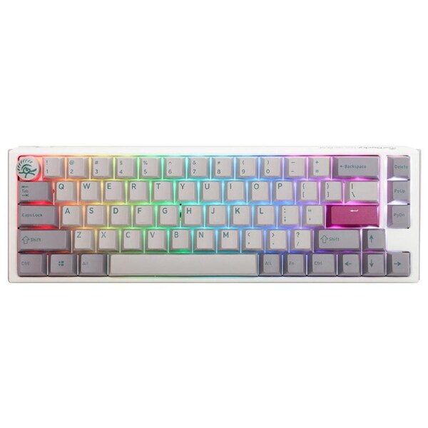 Ducky One 3 Mist Grey SF RGB Hot-Swap Keyboard Cherry Red