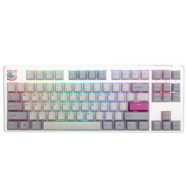 Ducky One 3 Mist Grey RGB TKL Hot-Swap Keyboard Cherry Brown