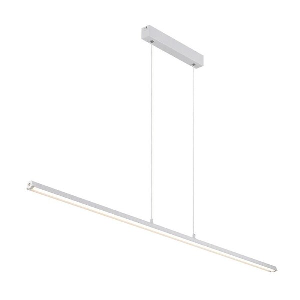 Lumostone TFS White Matt LED Pendant, 140cm Slim Bar with Step Dim Function