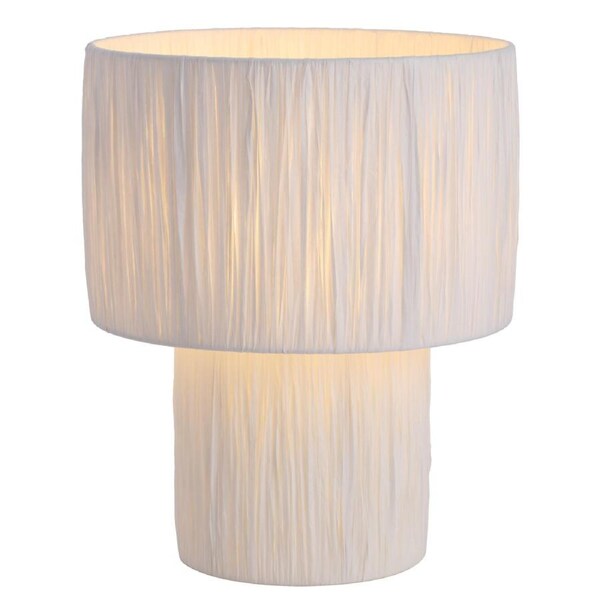 Lincoln TFS White Raffia Shade Lamp for Fresh and Minimal Interiors