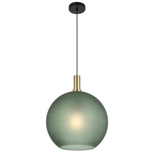 Lumomark TFS Black Pendant with Gold and Green Glass for Bold Interiors